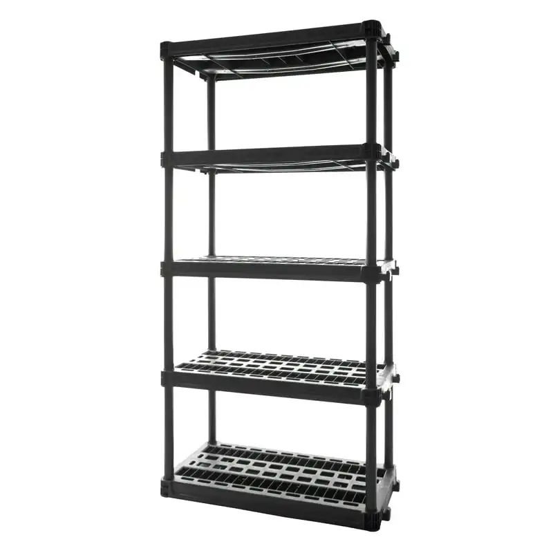 

Extra Heavy Duty Plastic Storage Shelf Unit, 72.5” x 36” x 24”, 1000lb Capacity