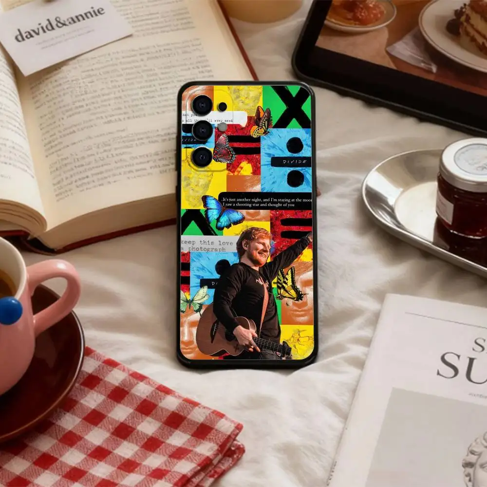 Фото Стильный чехол для телефона с изображением певца Эд Ширана для Samsung S25, S24, S23, S22, S30, S21, S10, S9, Ultra, Plus, Lite, FE, 4G, 5G, мягкий черный чехол №4