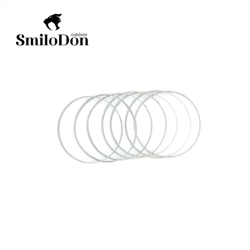 

SmiloDon 7 Pcs Stainless Steel Rings For DIY Stove Pipes 2.36"/ 6cm Hand Roll Up Titanium Stove Pipe Fixed Ring Accessories