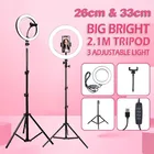 Комплект светсветильник льников DH с регулируемой яркостью, 26 см и 33 см светодиодсветодиодный с держателем для телефона и штативом