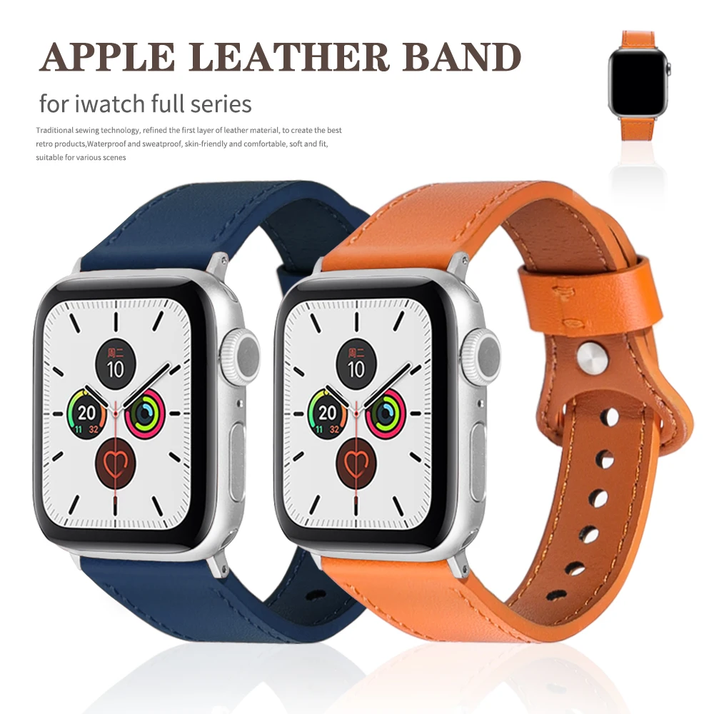 

Leather Loop Strap for Apple watch band 44mm Ultra49mm 40mm Correas 42mm 38mm Buckle Bracelet iWatch Series 8 76 SE 5 4 45mm41mm