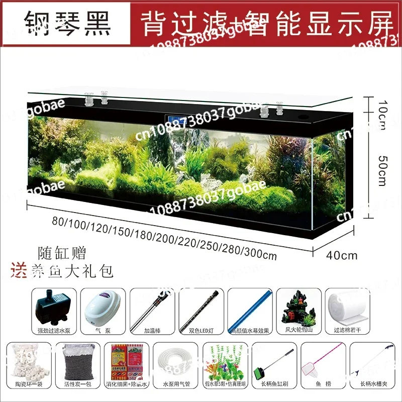 ZF ТВ-шкаф ультра-белый стеклянный квадратный аквариум большой от пола до потолка