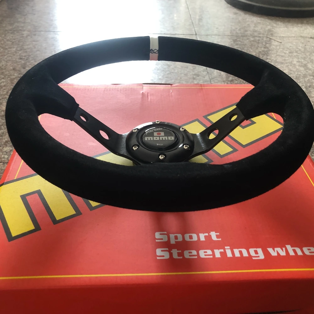 Универсальный Автомобильный руль Drift 14 дюймов МОМО гоночный замша кожа JDM рулевое