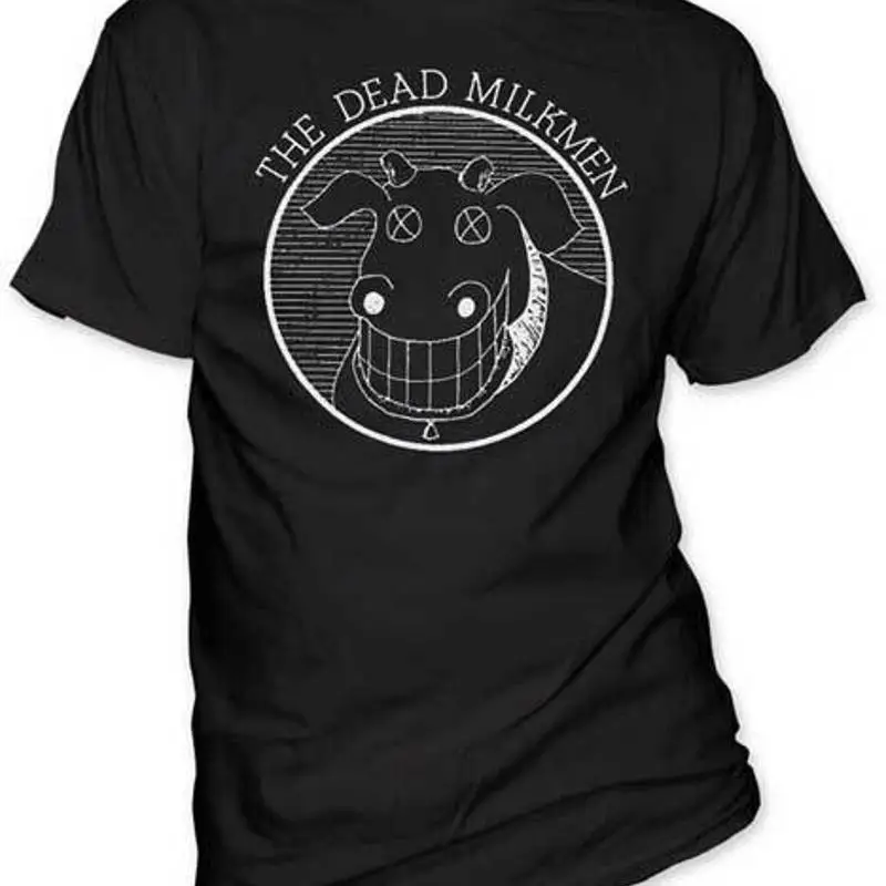 Фото Логотип Dead Milkmen The Cow на черной футболке, новый маленький только №1