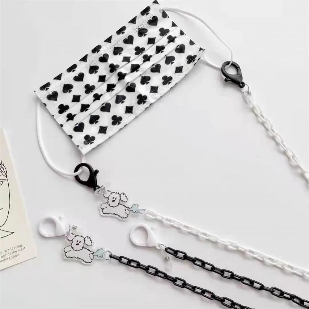 

Portable Mask Rope Acrylic Cartoon Puppy Eyeglasses Chain Neck Cord Anti-lost Home Accessories Universal Sunglasses Holder Strap