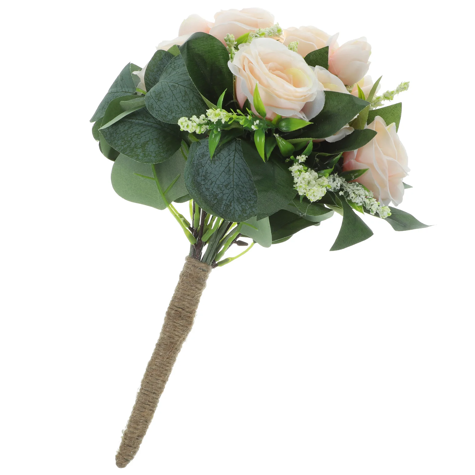 

Artificial Bouquet Bridal Bouquets Flower For Decoration Bride Wedding Decorate Beach Silk Cloth Fake Rose