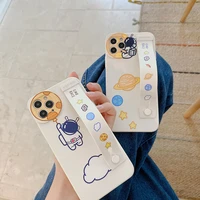 cute cartoon space astronaut wrist band bracket phone case for iphone 12 13 pro xs max x xr cover