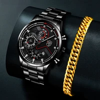 reloj hombre fashion mens watches luxury business stainless steel quartz watch man bracelets luminous clock relogio masculino