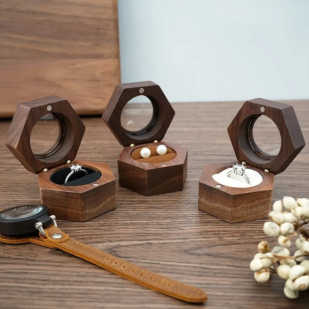 

High-quality Gifts Case Love Gift Wedding Jewelry Box Ring Storage Box Lover Ring Display Box Storage Holder