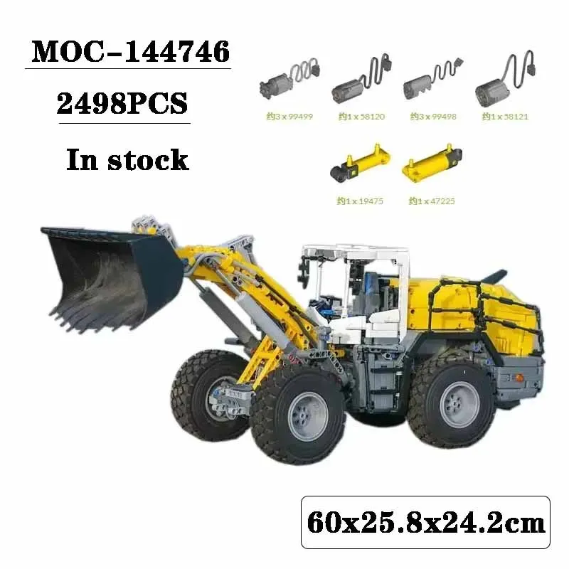Модель экскаватора-погрузчика MOC-144746 из строительных блоков • 2498 деталей • Подарок на день рождения для взрослых (art.: 3920dbf474edf) - 3920dbf474edf