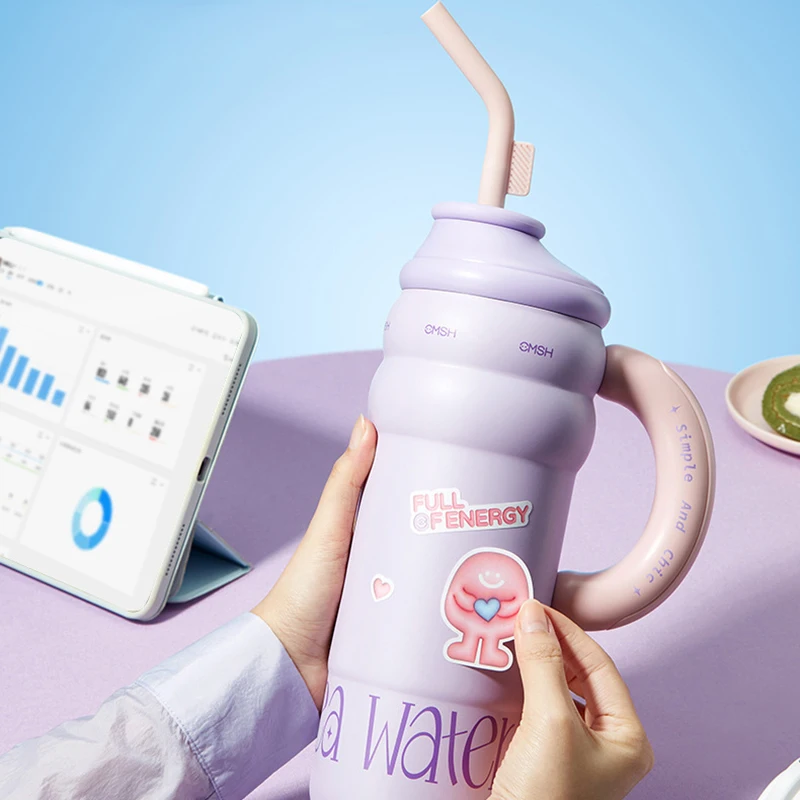 Фото 1300 мл кофейная чашка, термобутылка, нержавеющая сталь, двухслойная изоляция, кружка для холодных и горячих путешествий, вакуумная фляжка, приблизительно №4