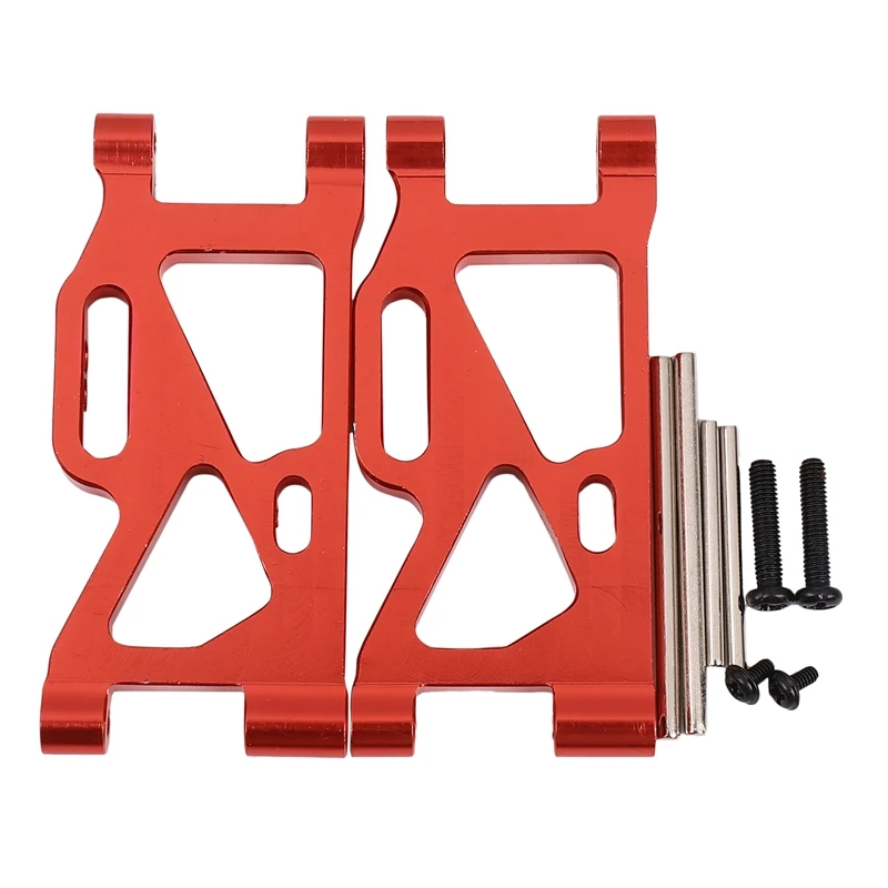 

2PCS Rear Lower Suspension Arm for Wltoys 144001 Rc Hobby Model Car 1/14 Lc Racing Full Series Upright Set A-Arm Aluminum,Red