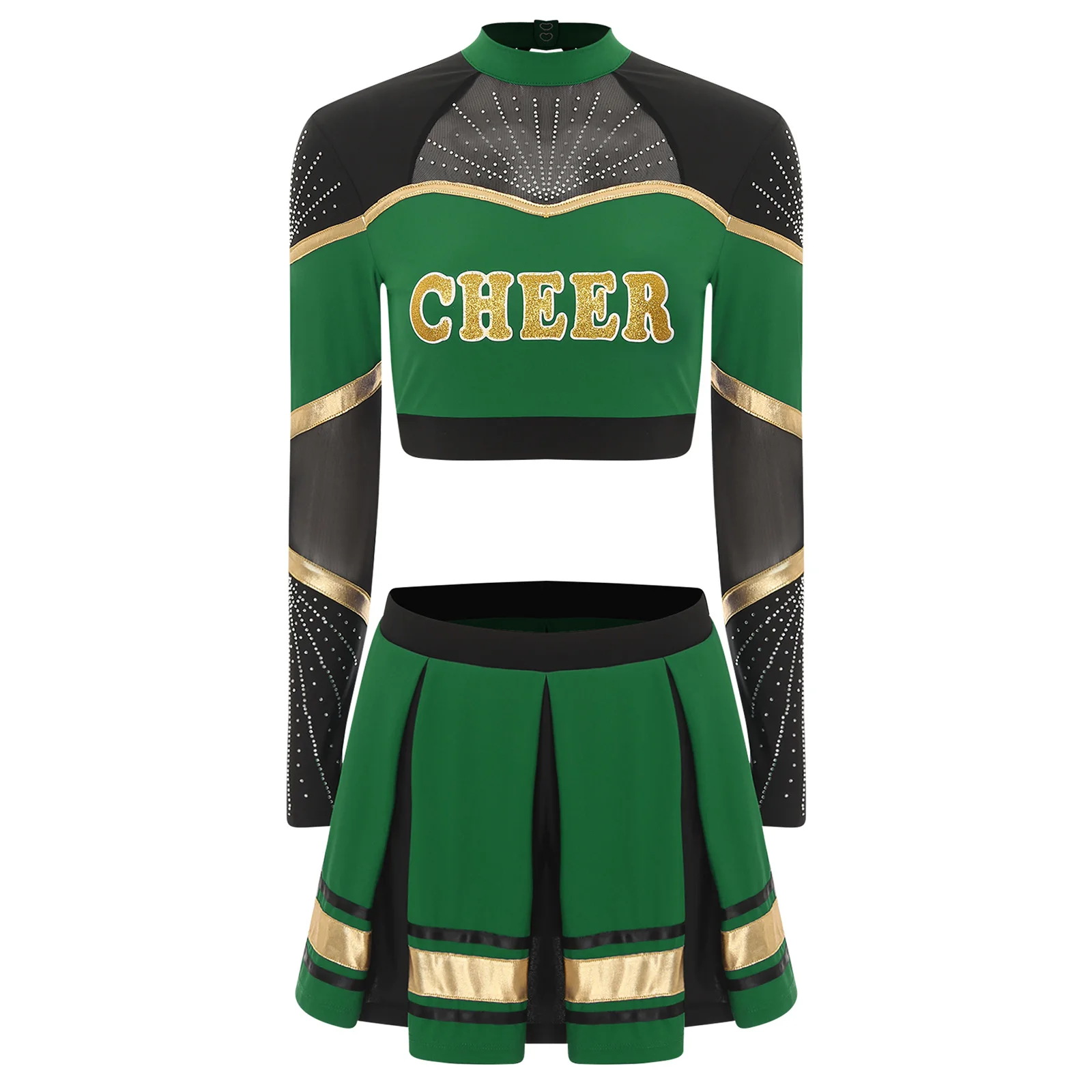 Женская форма черлидинга танцевальный наряд для школьниц карнавальный костюм с