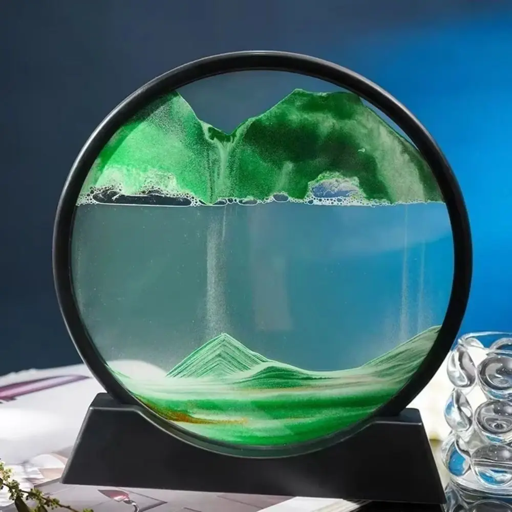 Новый стеклянный пластиковый 3D движущийся песок художественная картина 6 цветов