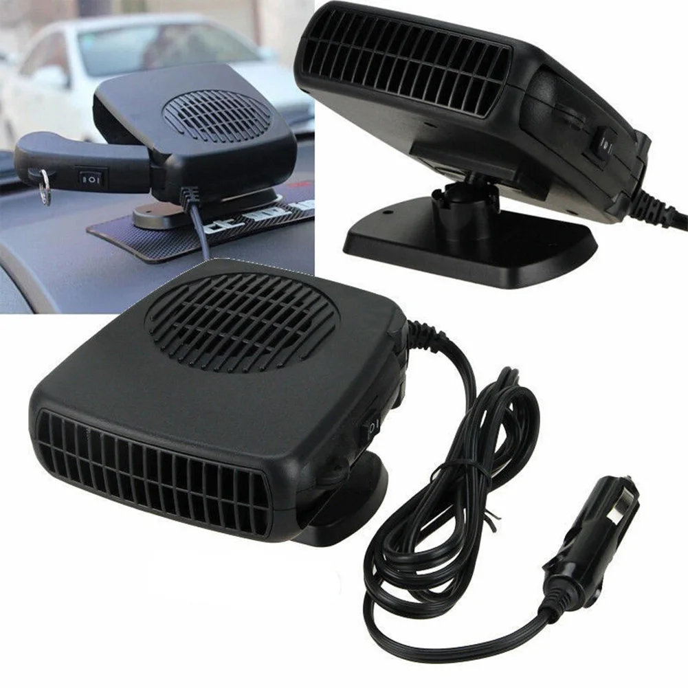 

12V/24V Portable Car Heater Fan Electric Heating Cooling Auto Windshield Fan Fast Heating Defrost Defogger for All Cars
