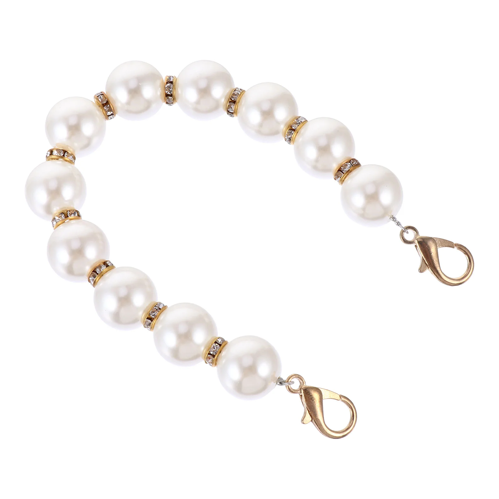 

Pearl Chainhandbag Purse Strap Replacement Handle Straps Chains Shoulder Crossbody Beads Handles Tote Belt Women Body Cross Diy