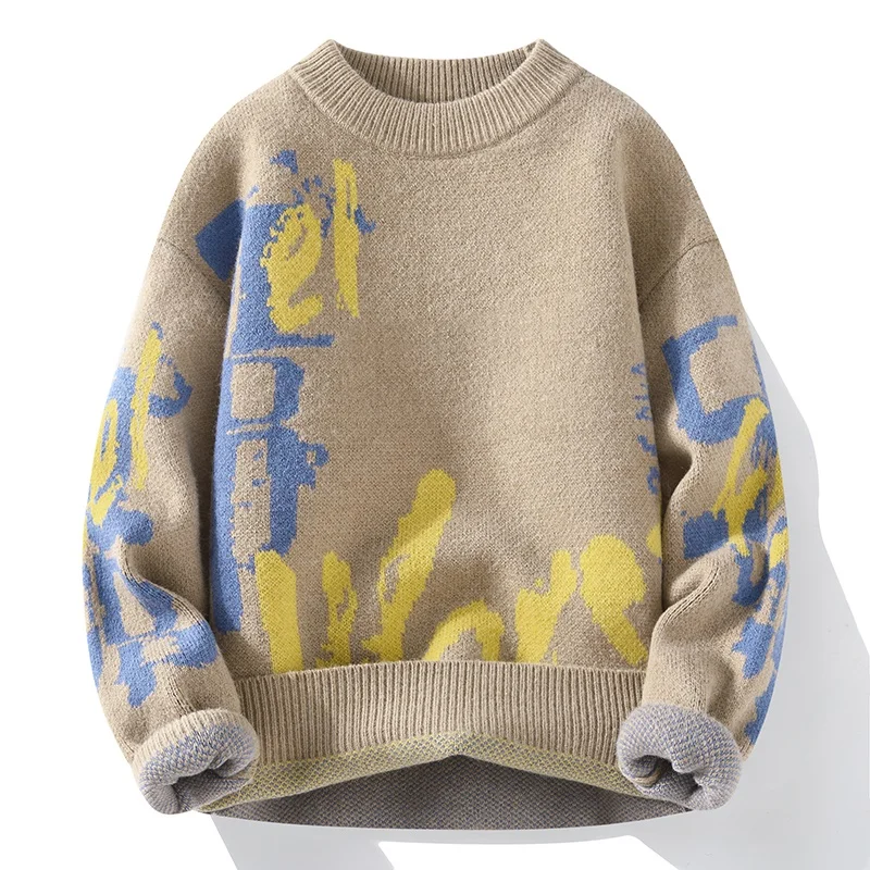 Мужской и женский свитер в стиле Харадзюку осенне-зимний мужской повседневный