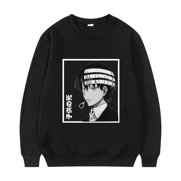 

Свитшот с рисунком аниме Soul Eater, Детская уличная одежда с принтом Death The Kid, новый пуловер для мужчин и женщин, Модный свитшот с круглым вырезом