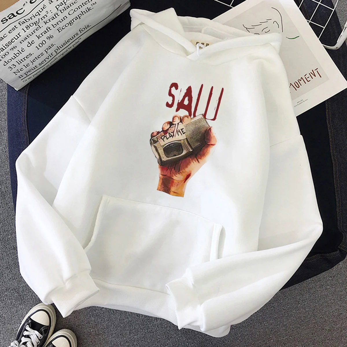 

2024 New Women Hoodies Horror New Movie Saw X Tobin Image Printed Hoodie Fashion Harajuku Women Autumn/Winter Long Sleeve Hoodie