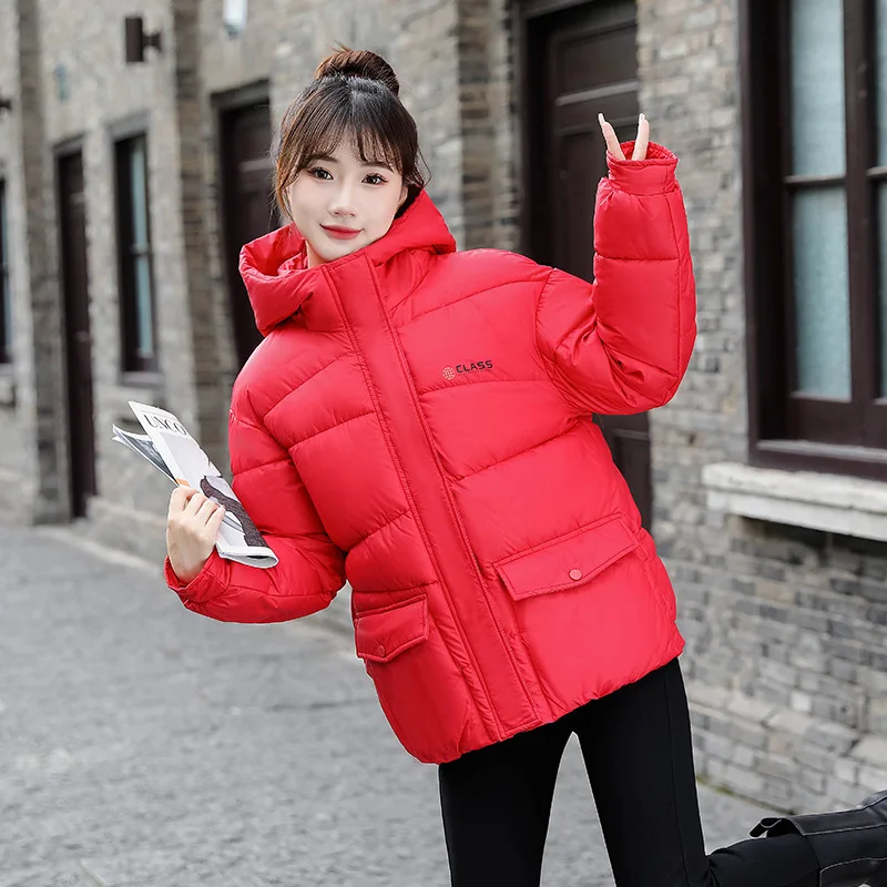 MEILLY DOLPHIN 2023 New Winter Puffer Jacket for Women Hooded Cotton Padded Solid Warm Oversized Casual Coat Women Parka Outwear