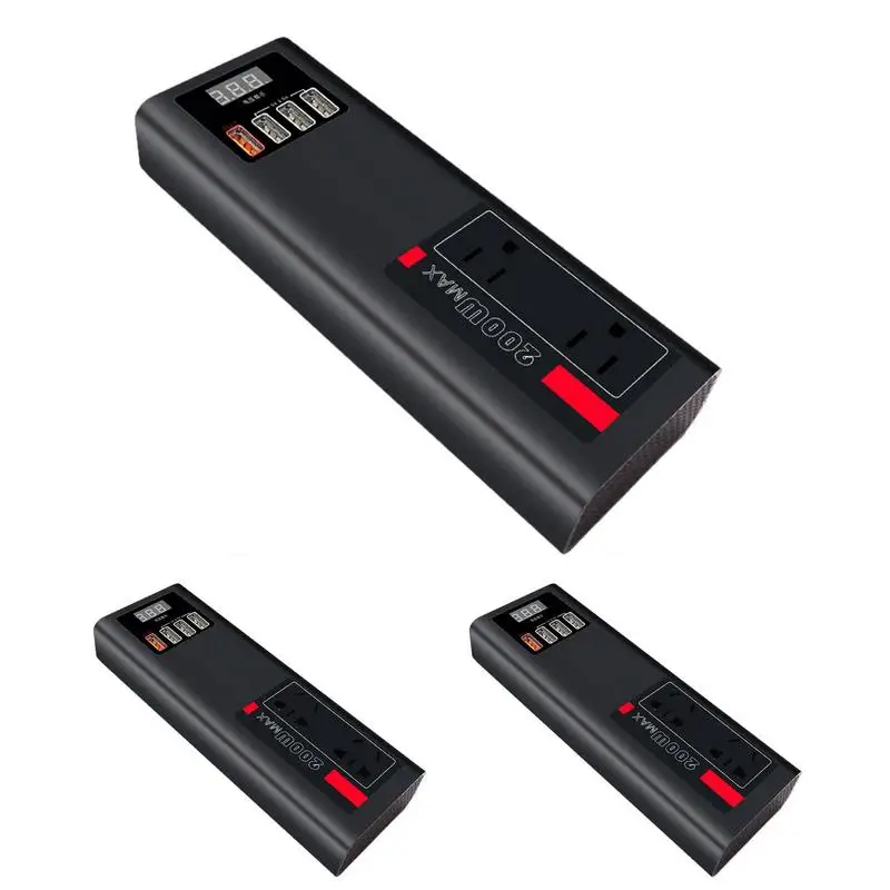 

Car Power Inverter Universal Fast Charging Mobile Power Adapter Outlet Inverters Automobiles Charger With 3USB And 6-port Output