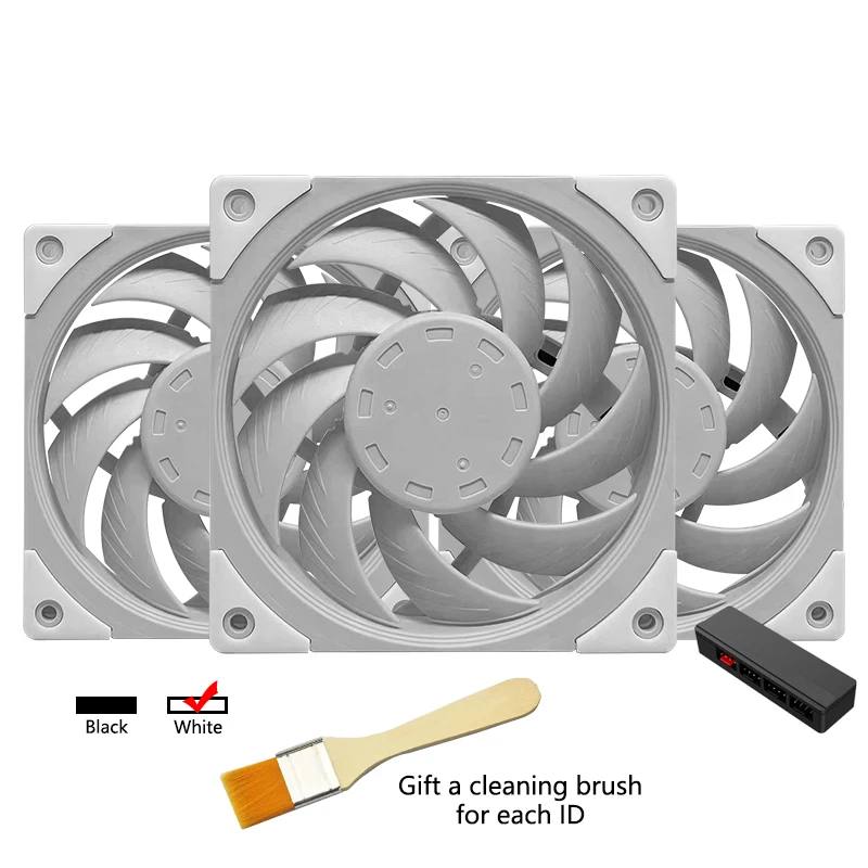 High Performance 800-2500RPM 4PIN PWM White 12cm Computer Case Cooling System Fan FDB Silent PC CPU Cooler 120mm Fans Kit |