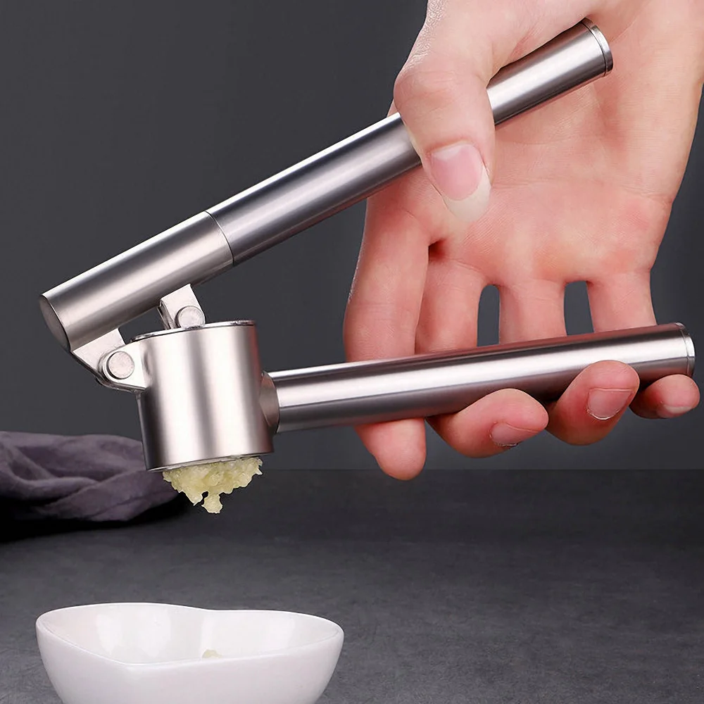 

Stanless Steel Garlic Press Crusher Home Cooking Vegetables Ginger Squeezer Masher Handheld Garlic Mincer Kitchen Tools