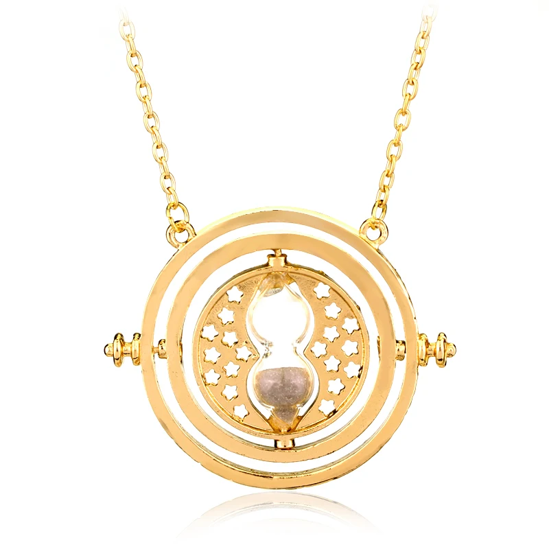 

Harry Potter Time-Turner Necklace Sandglass Pendant Necklaces for Women Cosplay Props Movie Periphery Accessories Gifts