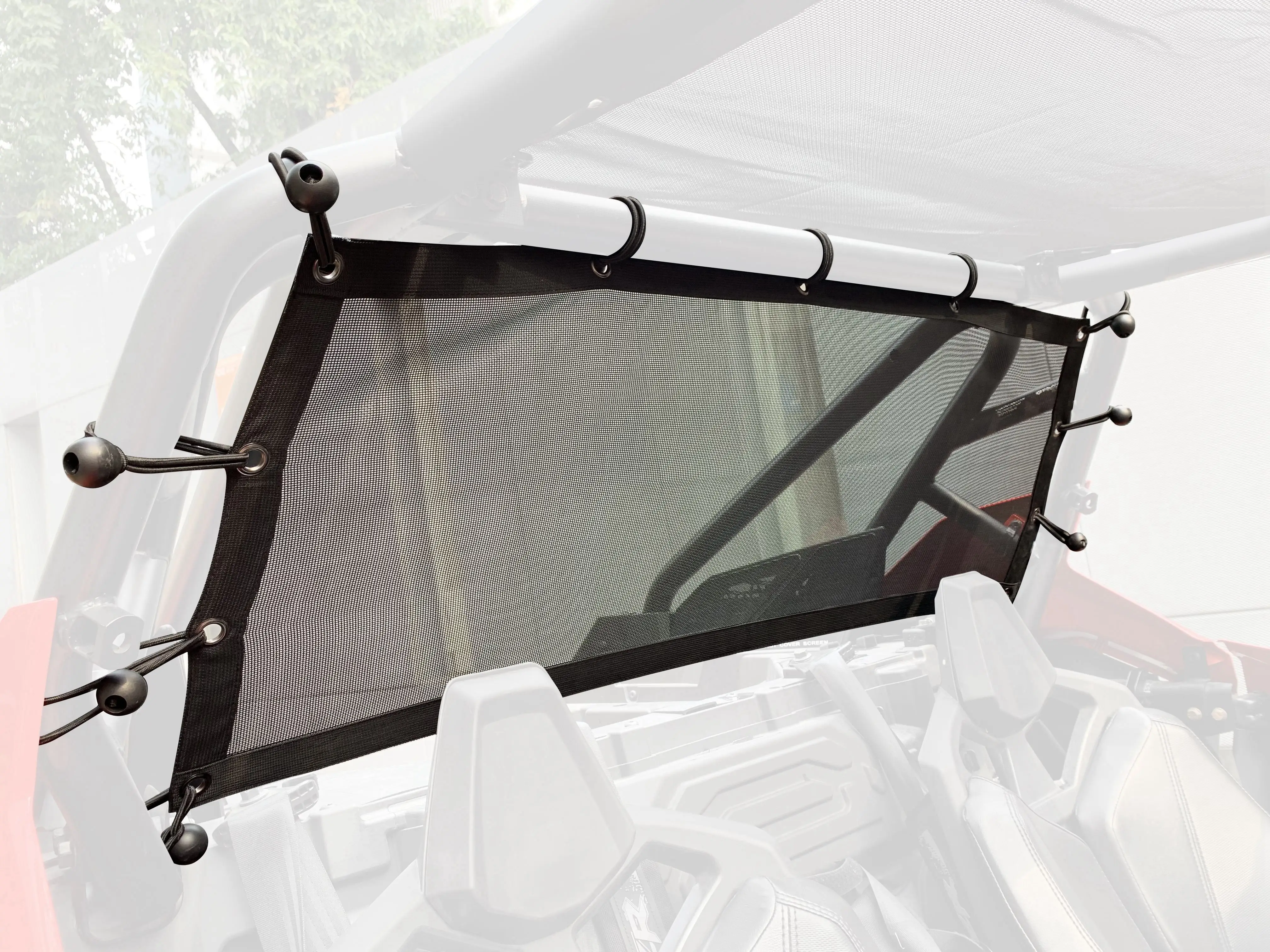 UTV Rear Window Shade Net Compatible with Polaris RZR PRO XP / XP 4 2020- 2022 Nylon UV-Resistant 2/4 Seats Summer Protection