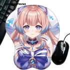 Мягкий силиконовый 3D коврик для мыши pinktorв аниме Sangonomiya Kokomi Holo, эргономичный коврик для мыши, игровой коврик для мыши, игровой коврик