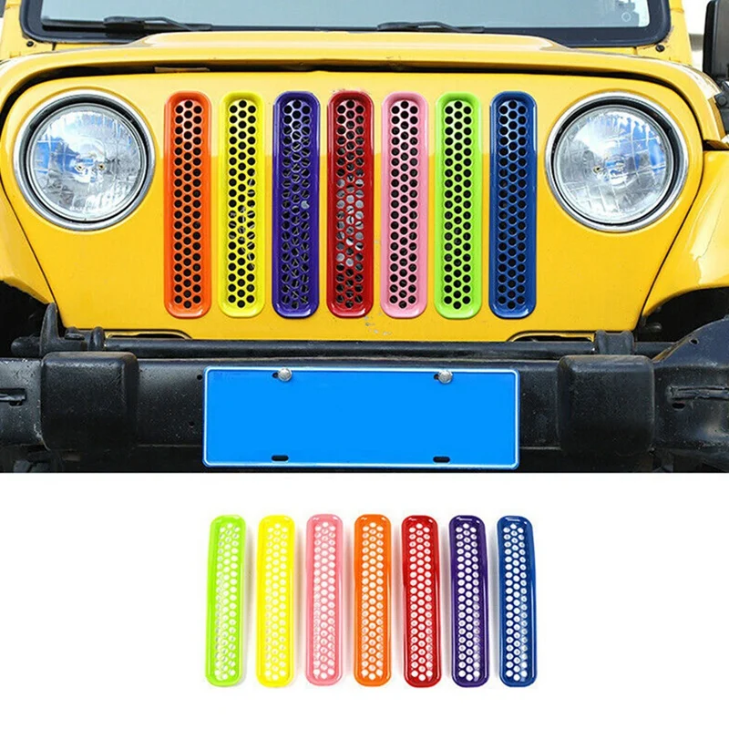 Решетчатая вставка для переднего гриля решетчатая решетка с зажимом Jeep Wrangler TJ &amp