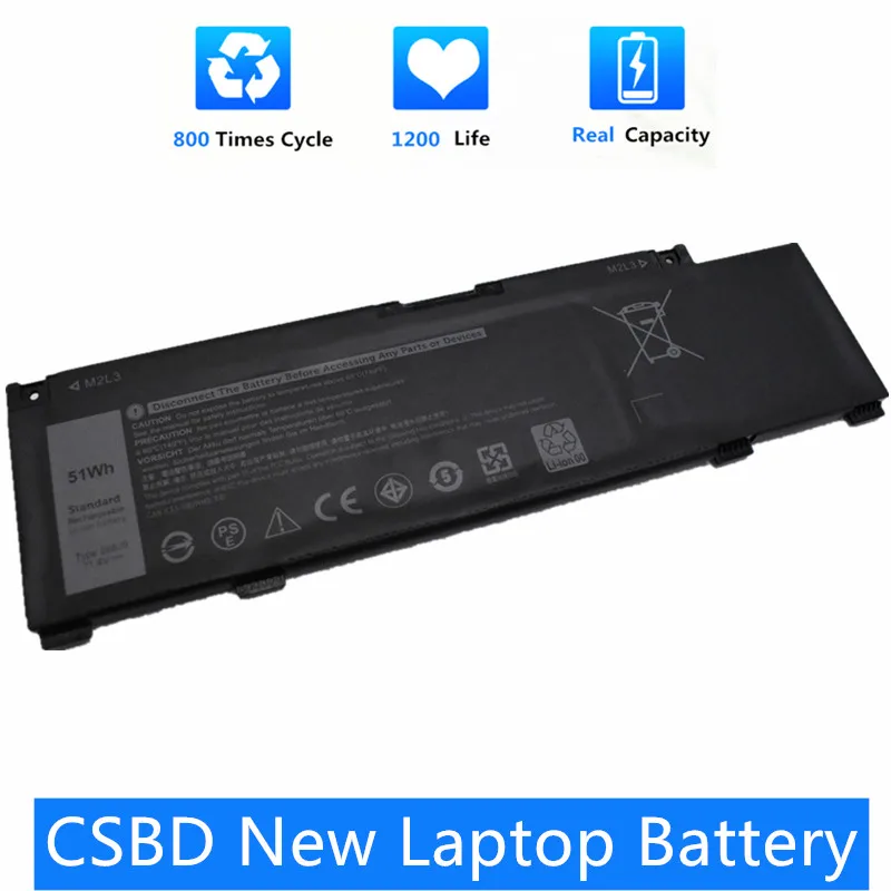 

Новый аккумулятор CSBD 266J9 для ноутбука Dell G3 15 3590 3500 G5 15 5500 5505 Inspiron 14 5490 266J9 11,4 в 51 Втч/4255 мАч