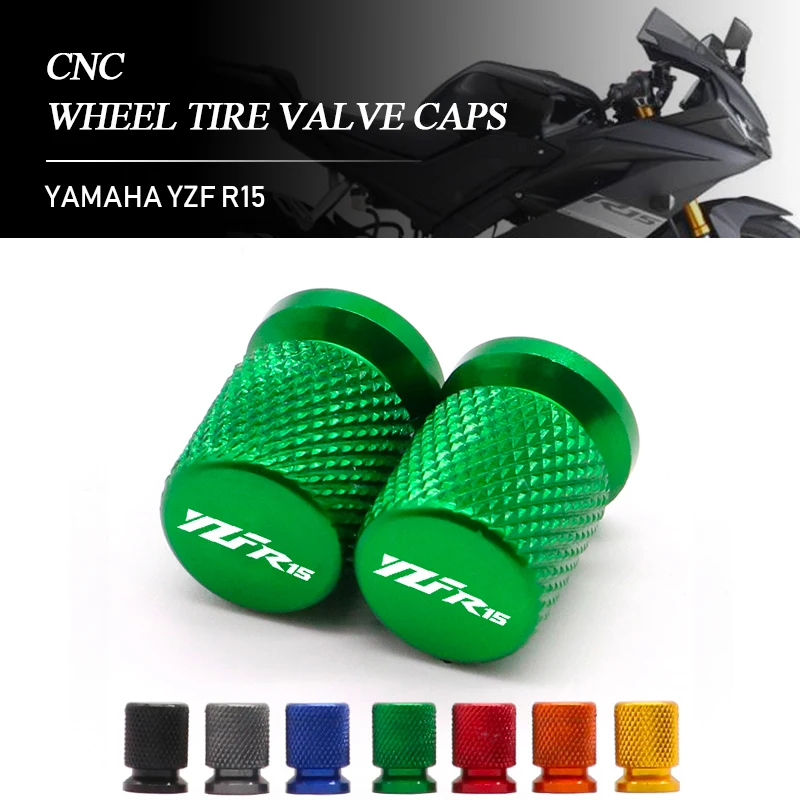 

FOR YAMAHA YZF R15 Motorcycle Wheel Tire CNC Aluminum Valve Stem Caps Airtight Covers