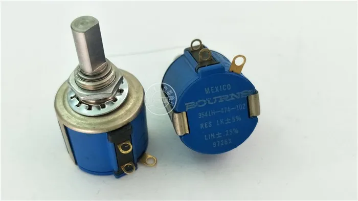 

Многооборотный потенциометр Bourns 3541h-474-1021k, Полуось 6 мм
