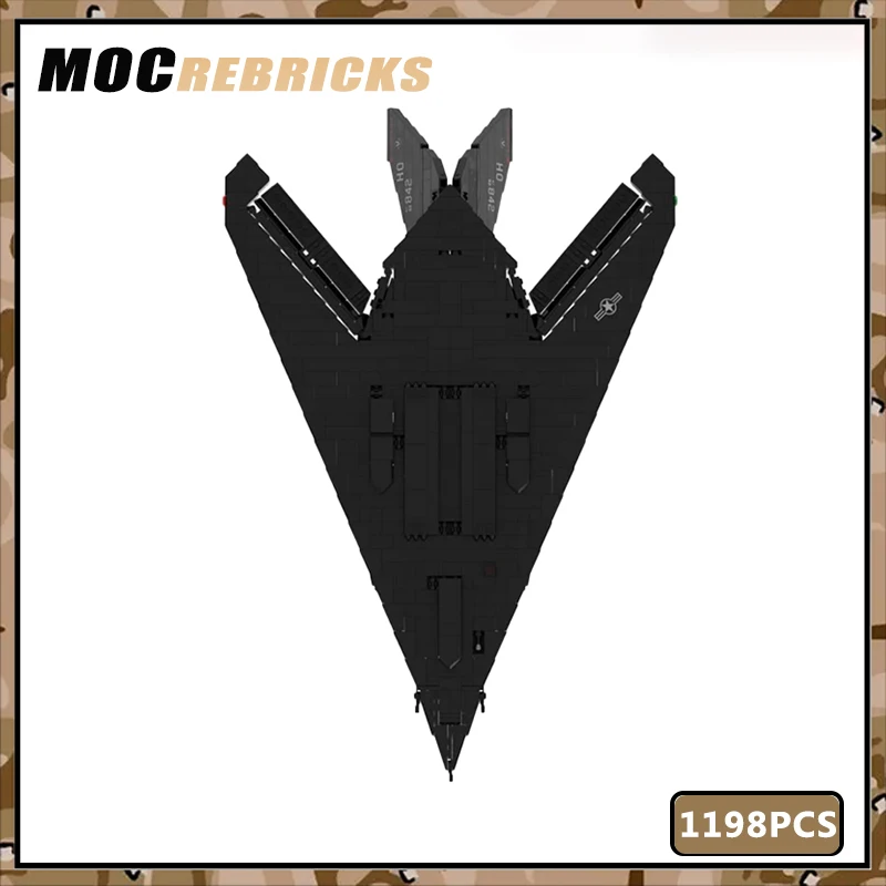 Строительный блок WW2 военное оружие F-117 истребитель Nighthawk MOC нагрудные фигурки