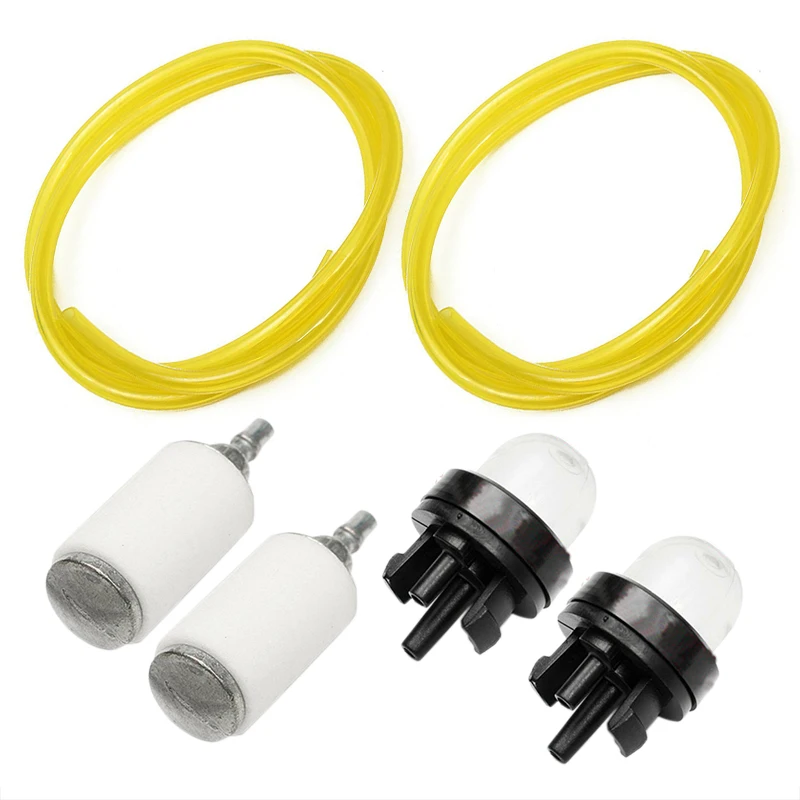 2*3.5/2.5*5mm Strimmer Fuel Gas Line Filter Snap Pipe Hose String Tube for Chainsaw Trimmer Blower with 2Oil Bubble Fuel Filter