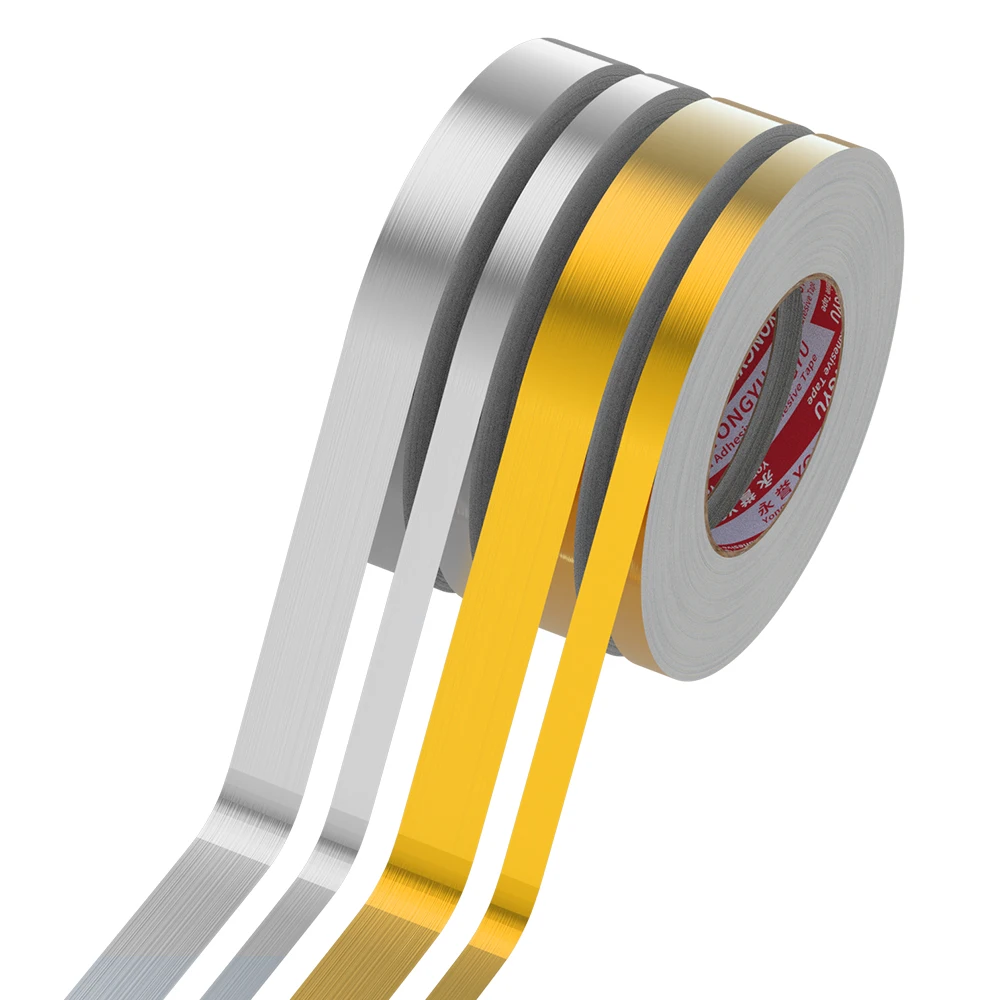 

Лента для плинтуса 50 м черная золотистая серебристая