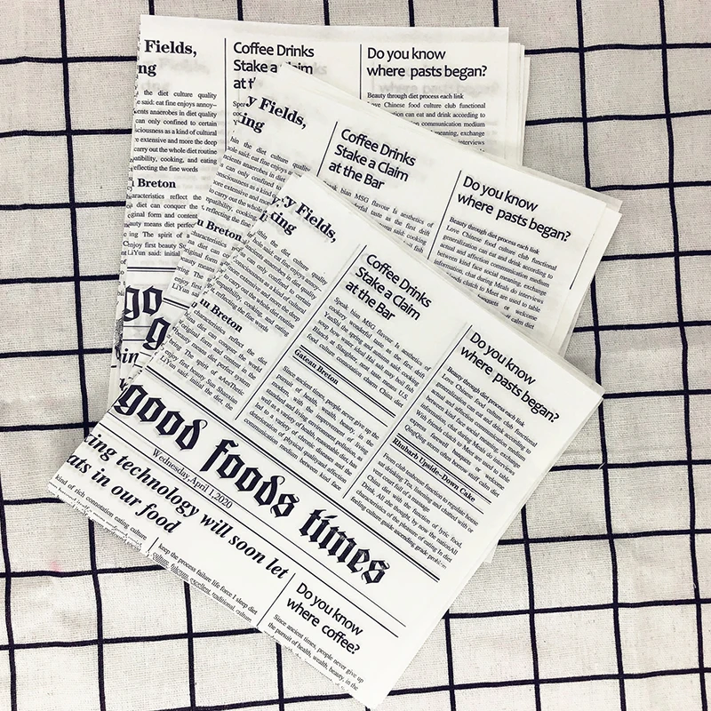 50 листов масляная бумага для упаковки хлеба сэндвичей гамбургеров картофеля фри