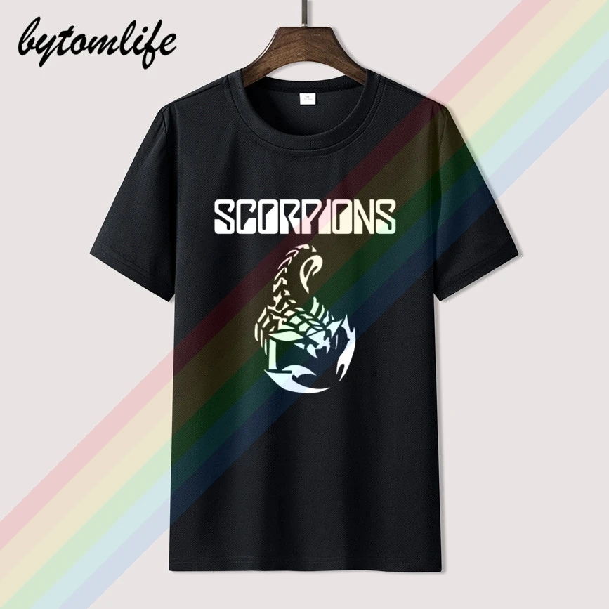 

Scorpions Rock Band T Shirt Summer Print Black T Shirt Clothes Popular Shirt Cotton Tees Amazing Short Sleeve Unique Men Tops