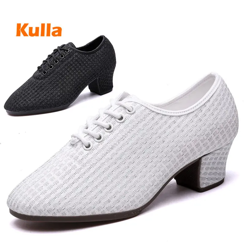 

Jazz Dance Shoes Woman Latin Ballroom Salsa Dancing Shoes Adult Black White Girl's Women Training Modern Tango Dance Sneakers
