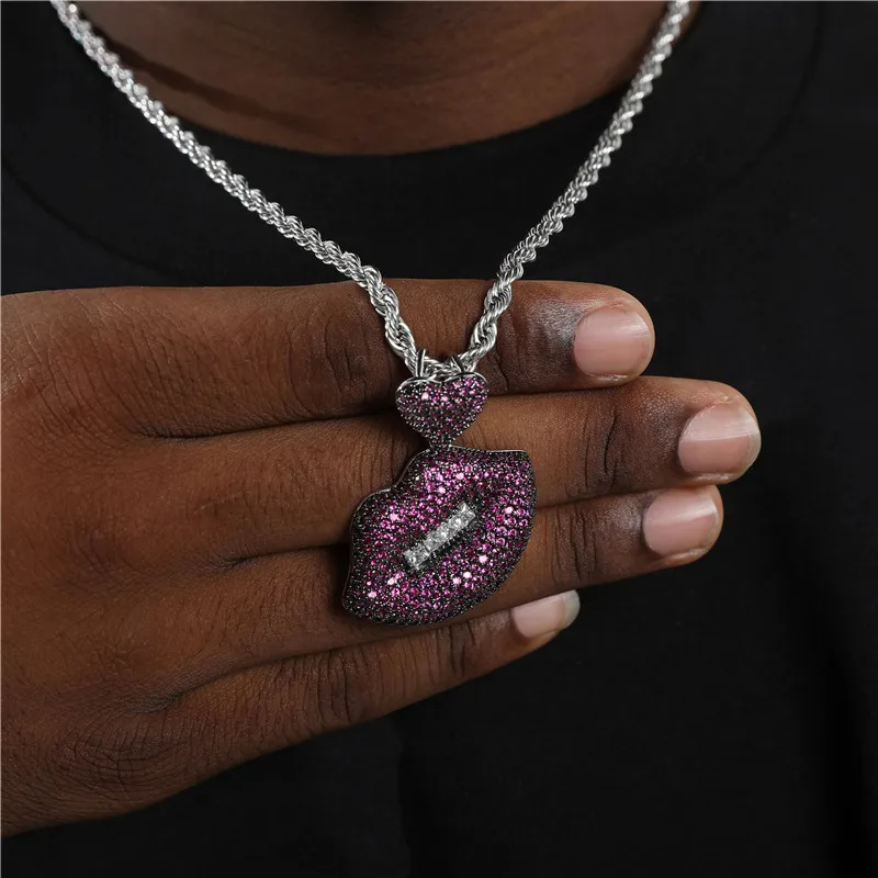 

Cross Pendant CZ Zircon Cubic Zirconia Copper Metal Iced Out Necklace For Women Cuban Chain Gold Necklaces