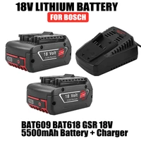 bat609 bat610 bat618 bat619 18v 5500mah lithium ion battery replacement for bosch 18v professional drill battery gba 18v gsr 18v