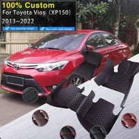 car mats for toyota vios yaris sedan ativ limo xp150 20132022 carpet rugs leather mat waterproof floor pad set car accessories