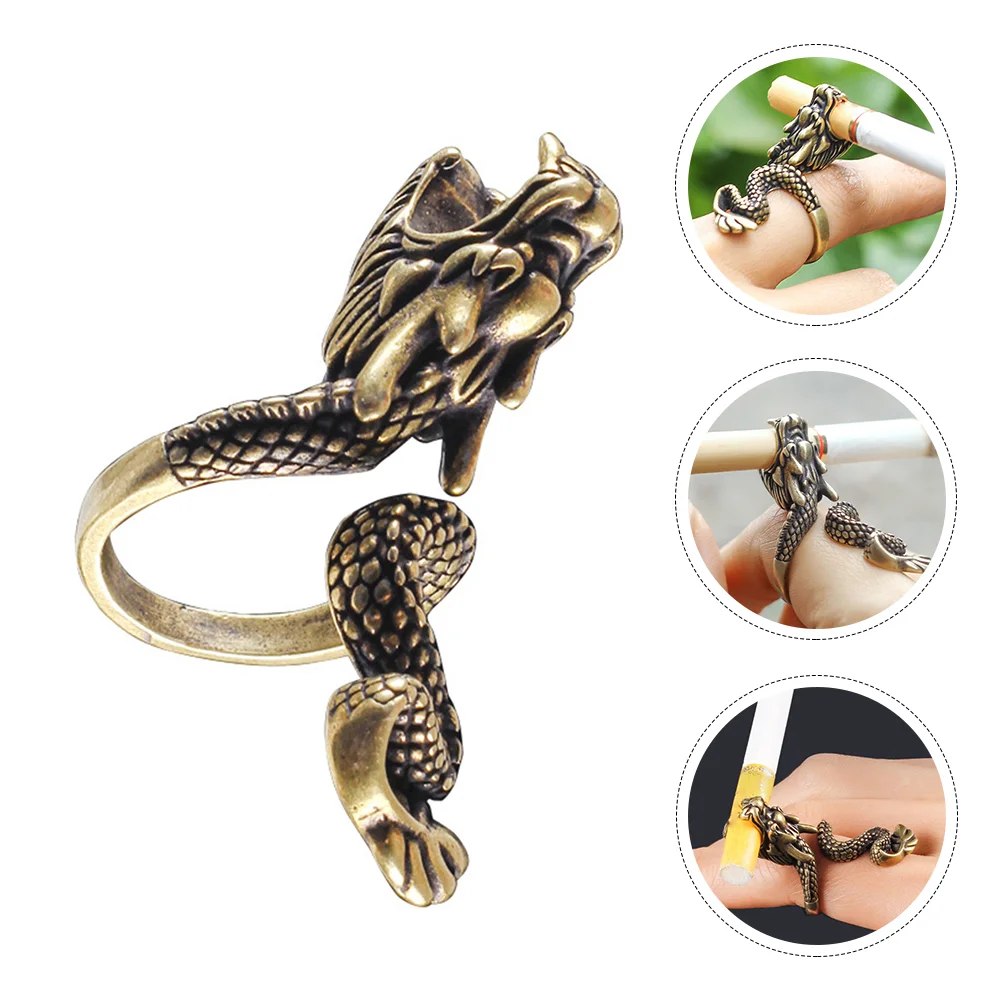 

Ring Holderfinger Smoker Vintage Copper Smoking Decorative Metal Jewelryretro Ladydragon Rackfree Punk Gentleman Ringsbiker