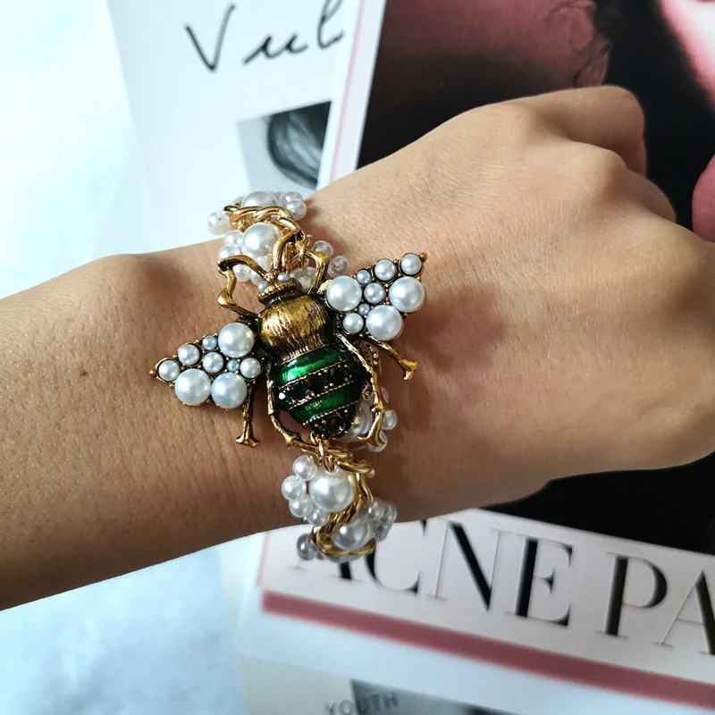 Элегантные камелии цветок жемчуг браслеты свадебные ювелирные изделия |