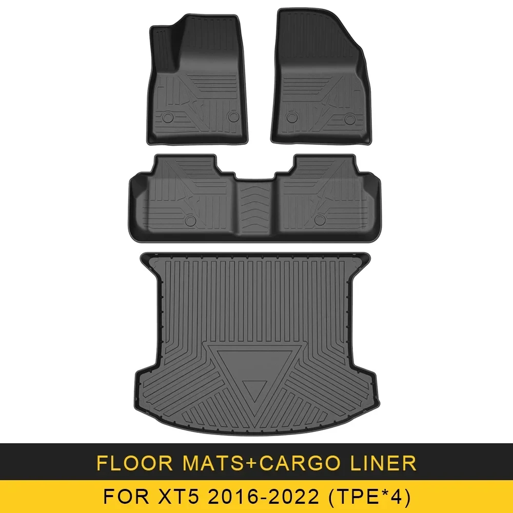 

Автомобильные коврики для Cadillac XT5 2016-2022, всесезонные коврики из ТПЭ без запаха, водонепроницаемые коврики для подноса, аксессуары для интерьера