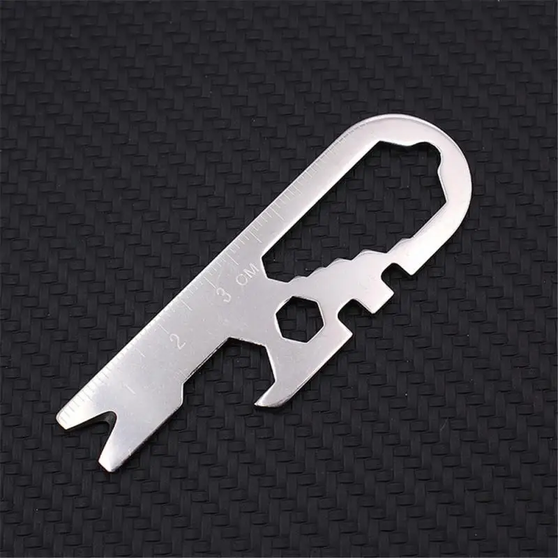 

Портативный брелок для ключей с открывалкой для бутылок женский многофункциональный карманный инструмент универсальный стальной брелок