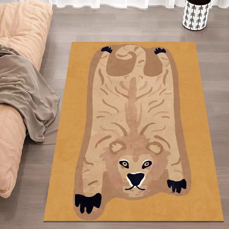 

Cute Cartoon Carpet Home Girl Bedroom Bedside Rugs Tiger Living Room Coffee Table Mat Non-slip Dirt-resistant Porch Floor Mats