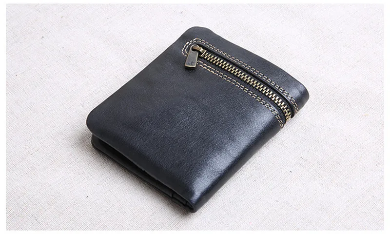 PNDME Simple casual designer natural real leather men short style wallet mini small purse Female vertical style student purse