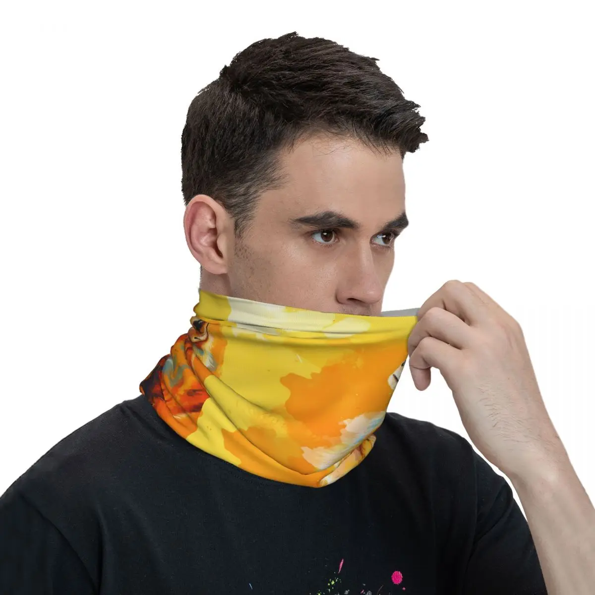 Иллюстрация лисы Вдохновляющий шарф шейный платок Маска для шеи и лица Полиэстер